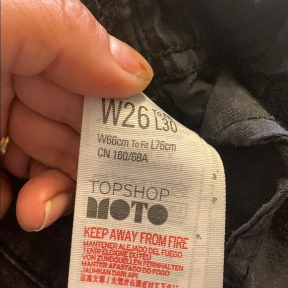 - TOPSHOP Moto Jamie eyelet lace leg High rise Jeans! Mob jeans goth - Picture 8 of 8